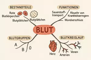 Vorschau - Arbeitsblätter - Arbeitsblatt zum Thema "Blut" + Onlineübung & MP3 + Mindmap + Infografik - Seite 3