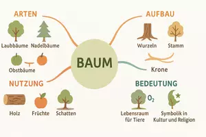 Vorschau - Arbeitsblätter - Arbeitsblatt zum Thema "Baum" + Onlineübung & MP3 + Mindmap + Infografiken - Seite 3