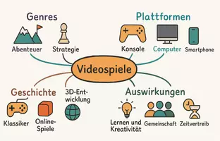Vorschau - Arbeitsblätter - Arbeitsblätter zum Thema "Videospiele" + Lösung & MP3 + Mindmap + Infografik - Seite 2