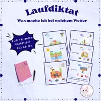 Προεπισκόπηση - Παιχνίδια - Laufdiktat: Was mache ich bei welchem Wetter - Εξώφυλλο