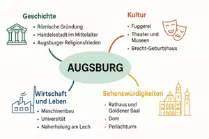 Vorschau - Arbeitsblätter - Arbeitsblätter zum Thema "Augsburg" + Lösung & MP3 + Mindmap + Infografik - Seite 2