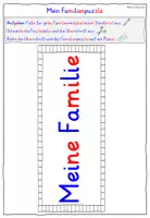 Vorschau - Arbeitsblätter - Familie Klasse 1-2 / Familienmitglieder PUZZLE STECKBRIEFE - Seite 1