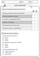 Vorschau - Arbeitsblätter - Gewaltenteilung Politik & Sozialkunde Lesetext mit Richtig/Falsch-, Multiple-Choice- und offenen Fragen - Seite 2