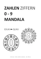 Vorschau - Arbeitsblätter - MANDALA Zahlen Ziffern 0 - 9 AUSMALBILDER für Kinder - Deckblatt
