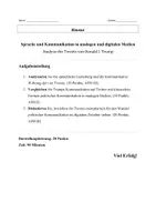 Vorschau - Test - Klausur: Sprache und Kommunikation in digitalen Medien – Donald Trump und seine Tweets - Seite 1