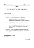Vorschau - Test - Klausur: Sprache und Kommunikation in analogen und digitalen Medien – Greta Thunbergs UN-Rede (2019) - Seite 1