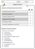 Vorschau - Arbeitsblätter - Jugendstrafrecht Politik & Sozialkunde Lesetext mit Richtig/Falsch-, Multiple-Choice- und offenen Fragen - Seite 2