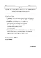 Vorschau - Test - 📘 Klausur: Sprache und Kommunikation in analogen und digitalen Medien – Multimodalität (Thema: "Smartphones in der Schule") - Seite 1
