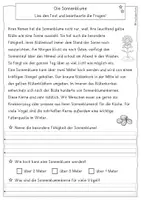 Vorschau - Arbeitsblätter - Die Sonnenblume, Lesekompetenz, differenziert, Klasse 2, 3, 4 - Seite 2