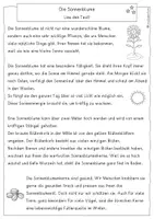 Vorschau - Arbeitsblätter - Die Sonnenblume, Lesekompetenz, differenziert, Klasse 2, 3, 4 - Seite 3
