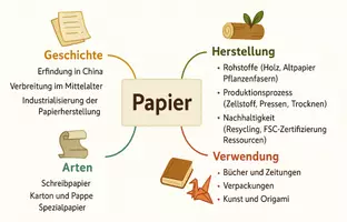 Vorschau - Arbeitsblätter - Arbeitsblatt "Papier" + Onlineübung & MP3 + Mindmap + Infografik - Seite 3