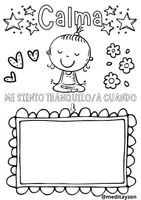 Vista previa - Manualidades / Dibujos para colorear - Me siento en calma, A4 en blanco y negro para colorear - Portada