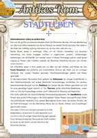 Vorschau - Arbeitsblätter - Antikes Rom - Stadtleben - Klasse 6 - Deckblatt
