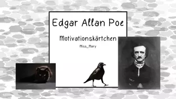 Vorschau - Anderer Materialtyp - Lesezeichen und Motivationskärtchen Edgar Allan Poe - Deckblatt