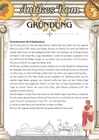 Vorschau - Arbeitsblätter - Antikes Rom - Gründung - Klasse 6 - Deckblatt