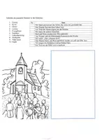 Vorschau - Arbeitsblätter - Gottesdienst-Bausteine Zuordnungsübung mit Malaufgabe - Deckblatt