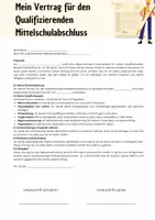 Vorschau - Anderer Materialtyp - Vertrag Mittelschulabschluss - Deckblatt