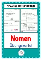 Vorschau - Arbeitsblätter - Nomen. Übungskartei - Deckblatt