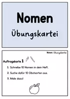 Vorschau - Arbeitsblätter - Nomen. Übungskartei - Seite 1