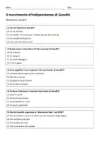 anteprima - Quiz - Quiz: Il movimento d'indipendenza di Gandhi - Pagina 1