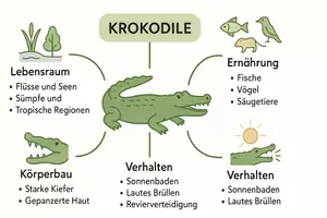 Vorschau - Arbeitsblätter - Arbeitsblatt "Krokodile" + Onlineübung & MP3 + Mindmap + Infografik - Seite 2