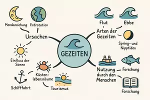 Vorschau - Arbeitsblätter - Arbeitsblatt zum Thema "Gezeiten" + Onlineübung & MP3 + Mindmap + Infografiken - Seite 2