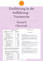 Vorschau - Arbeitsblätter - Einführung in die Aufklärung - Traumreise - Deckblatt