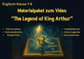Vorschau - Arbeitsblätter - The Legend of King Arthur - Videomaterial - (Hörverstehen, Simple Past, Vokabeln, Creative Writing) - Seite 1
