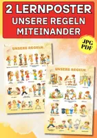 Vorschau - Poster - Verhaltensregeln Poster für Kinder – 29 Regeln mit Bildern | Kindergarten & Vorschule - Deckblatt