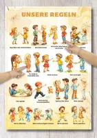 Vorschau - Poster - Verhaltensregeln Poster für Kinder – 29 Regeln mit Bildern | Kindergarten & Vorschule - Seite 1
