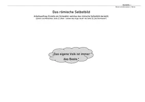 Vorschau - Arbeitsblätter - Mindmap: Das römische Selbstbild - Deckblatt