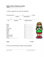 Vorschau - Arbeitsblätter - Planning a Trip in English (Higher Number Practice) - Deckblatt