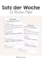 Vorschau - Arbeitsblätter - Satz der Woche (3. - 4. Klasse) - Deckblatt