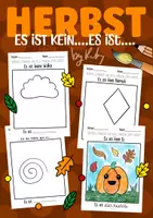 Vorschau - Arbeitsblätter - Es ist kein… Weitermalbilder für den Herbst - Kreative Lückenfüller - Deckblatt