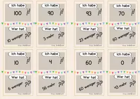 Vorschau - Spiele - Ich habe, wer hat...? Zahlenraum bis 100 - Seite 3
