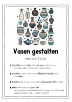 Vorschau - Arbeitsblätter - Eine Vase mit Mustern gestalten - Seite 2