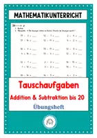 Vorschau - Arbeitsblätter - Tauschaufgaben bis 20. Übungsheft mit Tafel- und Legematerial - Deckblatt