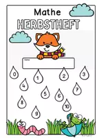 Vorschau - Unterrichtsreihen - Mathe Arbeitsblätter Klasse 1, Zahlenraum 10, Übungsblätter Lernheft Herbst mit Lösung - Seite 2