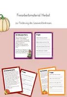 Vorschau - Arbeitsblätter - Freiarbeit Leseverstehen Herbst - Deckblatt