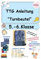 Vorschau - Unterrichtsreihen - Turnbeutel nähen mit Shibori-Technik – TTG Unterrichtsmaterial 5./6. Klasse | Anleitung, Differenzierung & Lehrplan 21 - Deckblatt