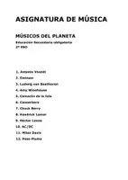 Vista previa - Hojas de trabajo - MÚSICOS DEL PLANETA / Para 2º curso de la ESO - página 3