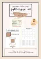 Vorschau - Stundenentwürfe - DINES-Material I kardinale Zahlvorstellung I Zahlenraum 1000 I Tausend - Deckblatt