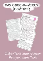 Vorschau - Arbeitsblätter - Covid19 / Coronavirus - Sachtext + Fragen zum Text - Deckblatt