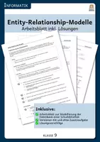 Vorschau - Arbeitsblätter - Entity-Relationship-Modelle - Modellierung der Datenbank einer Schulbibliothek - Deckblatt