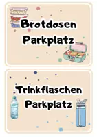 Vorschau - Stundenentwürfe - Parkplatz für Trinkflaschen und Brotdosen - Deckblatt