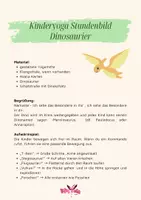 Vorschau - Stundenentwürfe - Dinosaurier Kinderyoga Stundenbild - Deckblatt