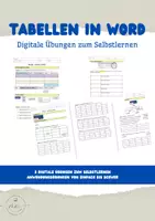 Vorschau - Arbeitsblätter - Digitale Tabellenübungen zum Selbstlernen - Deckblatt