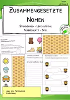 Vorschau - Arbeitsblätter - Zusammengesetzte Nomen – Wortschatzarbeit mit Spiel, Kreativität und Bewegung - Deckblatt
