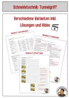 Vorschau - Arbeitsblätter - Schneidetechnik Tunnelgriff: Video, Arbeitsblätter & Quiz - Deckblatt