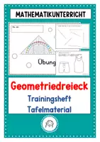 Vorschau - Arbeitsblätter - Geometriedreieck. Übungsheft mit Tafelmaterial - Deckblatt